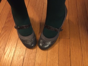 green tights: Target, Mary Janes: ?